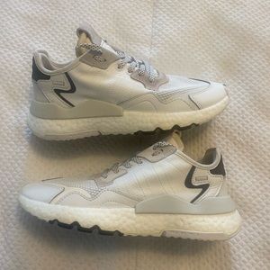 Used- Good condition- Unisex Adidas Nite Jogger Crystal White- men 6.5 women 8